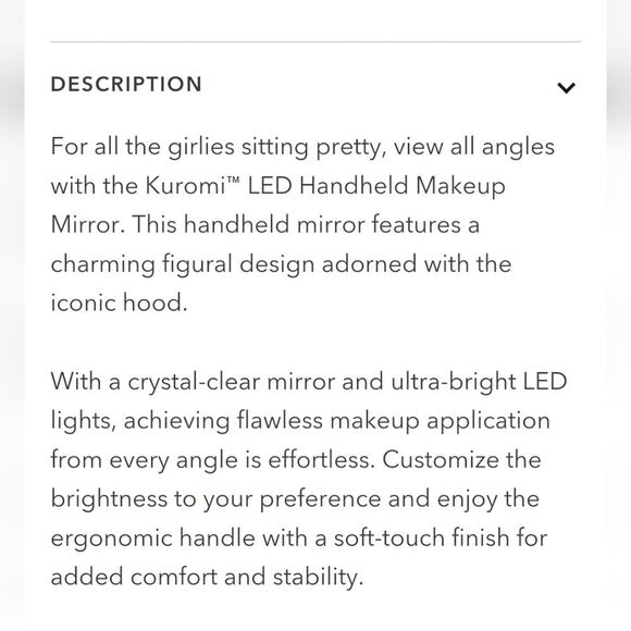 Impressions Kuromi LED Handheld Makeup Mirror - Picture 7 of 12